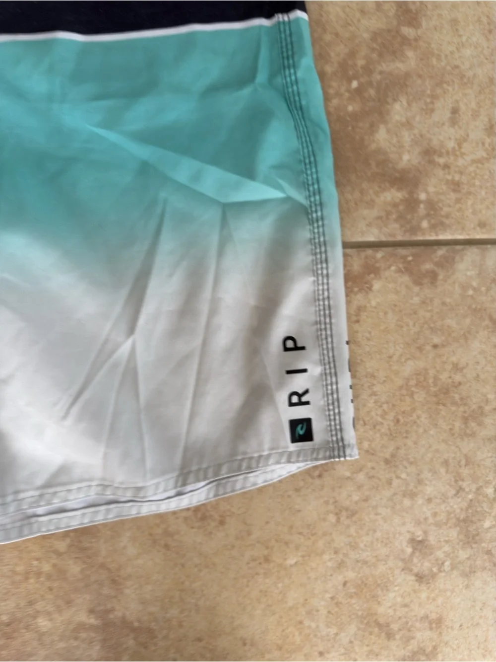 Rip Curl Navy, Teal & White Ombre Boardshorts